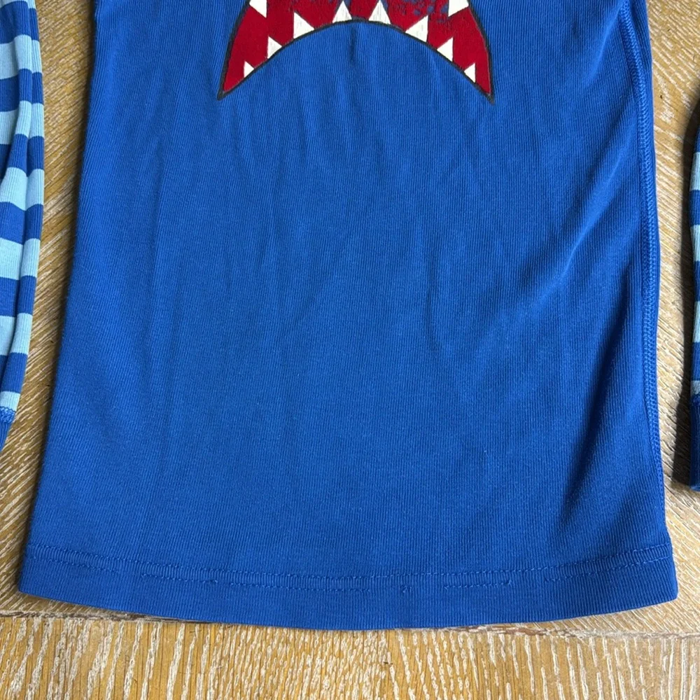 HANNA ANDERSSON Blue Shark Long Sleeve Pajama Top 6/7